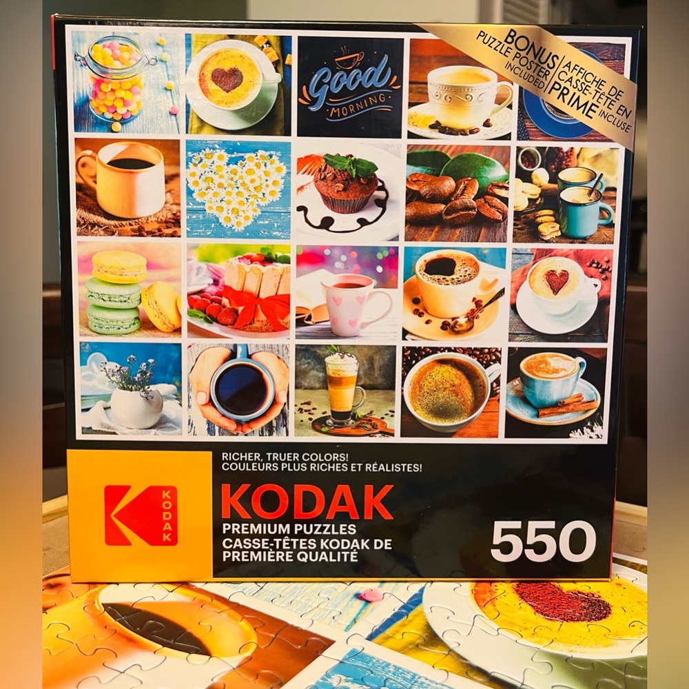 Kodak Premium 550 Piece Puzzle, Coffee Lovers Jigsaw Puzzle